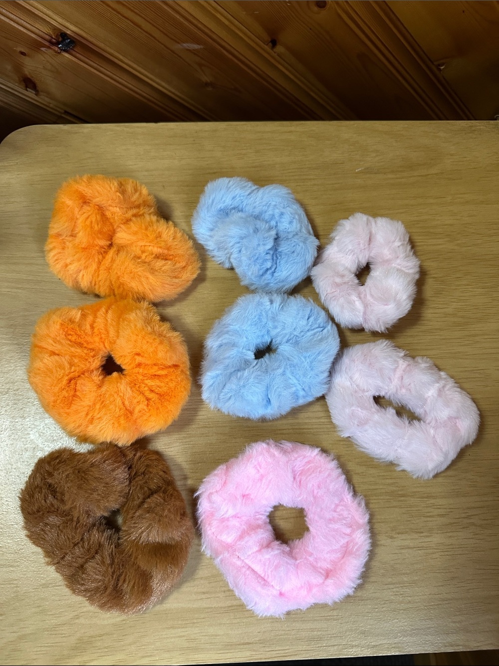 Assorted Furry Hair Scrunchies
